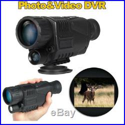 5x Digital Infrared Night Vision Monocular 8GB Video Photo DVR 850nm 5MP Scope