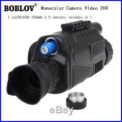 5x Digital Night Vision Monocular 8GB Video Photo DVR 850nm 5MP Binoculars Black