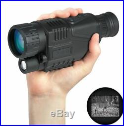 5x Digital Night Vision Monocular 8GB Video Photo DVR 850nm 5MP Binoculars Black