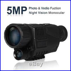 5x Digital Zoom IR Night Vision Monocular 5MP 8GB Video DVR 850nm Binoculars