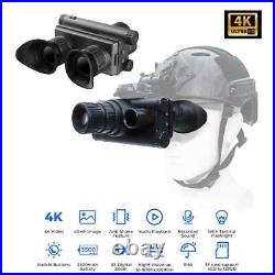 600m 4K Night Vision Hunting Binoculars Head Mounted Helmet 8x Zoom Goggles