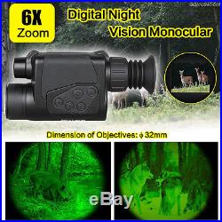 6x32 Digital IR Night Vision Monocular Binoculars Telescopes Scope Portable Hunt