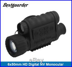 6x50 Night Vision Monocular Goggles GPS IR Hunting Rifle scope HD Telescope 5MP