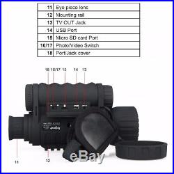 6x50 Night Vision Monocular Goggles GPS IR Hunting Rifle scope HD Telescope 5MP