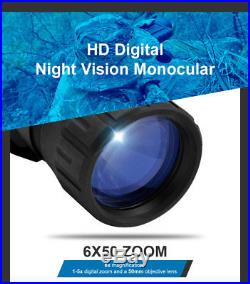 6x50mm LCD HD Digital Mocular Telescope GPS Infrared Night Vision 720P 5mp Scope