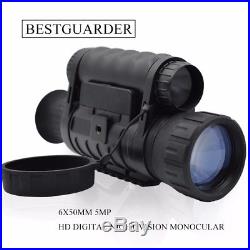 6x50mm LCD HD Digital Mocular Telescope GPS Infrared Night Vision 720P 5mp Scope