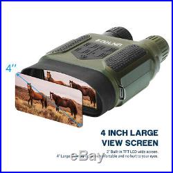 7X31 Night Vision Binocular IR Scope with 2 TFT LCD 32G TF Card for Hunting