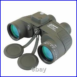 7X50 Binoculars BAK4 HD Vision with Rangefinder Compass for Hunting Camping Gift