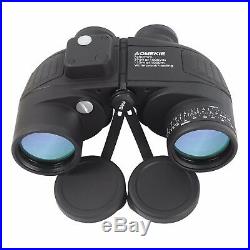 7X50 Binoculars with Night Vision Rangefinder Compass Waterproof BAK4 Prism