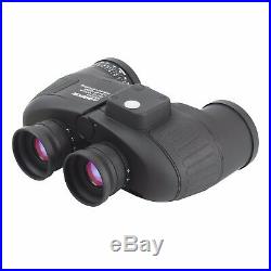 7X50 Binoculars with Night Vision Rangefinder Compass Waterproof BAK4 Prism