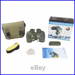 7X50 Military Binoculars For Adults Waterproof BAK4 With Rangefinder Compass