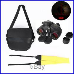 7X50 Military Marine Night Vision Binoculars Waterproof With Rangefinder Compass
