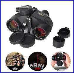 7x50 Army Waterproof Night Vision Binoculars Compass Range Finder Outdoor