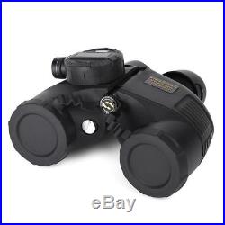 7x50 Day Night Vision HD Binocular Compass Rangefinder BAK4 Lens With Light JA