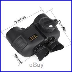 7x50 Day Night Vision HD Binocular Compass Rangefinder BAK4 Lens With Light JA