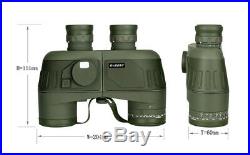 7x50 Military Waterproof Floating Marine Binoculars with Rangefinder &Compass Best