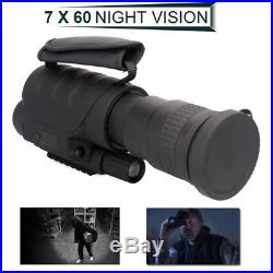 7x60 Infrared Night Vision Monocular Hunting Camping Hike 4GB Telescope 400M DVR