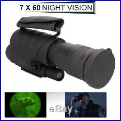7x60 Infrared Night Vision Monocular Hunting Camping Hiking Telescope 400M DVR