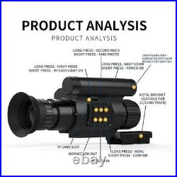 840950nm Hunting Cam NV075 1080P 4X Zoom IR Laser Night Vision Monocular Scope