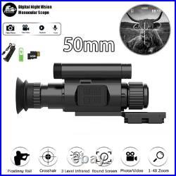 840950nm Hunting Cam NV075 1080P 4X Zoom IR Laser Night Vision Monocular Scope