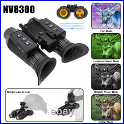 850nm Night Vision Goggles Binoculars 8X Digital Zoom IR Head Mounted Hunting