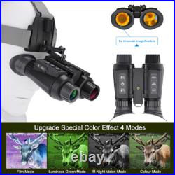 850nm Night Vision Goggles Binoculars 8X Digital Zoom IR Head Mounted Hunting