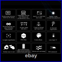 850nm Night Vision Goggles Binoculars 8X Digital Zoom IR Head Mounted Hunting