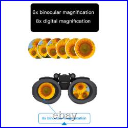 850nm Night Vision Goggles Binoculars 8X Digital Zoom IR Head Mounted Hunting
