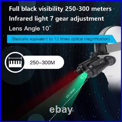 850nm Night Vision Goggles Binoculars 8X Digital Zoom IR Head Mounted Hunting