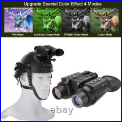 850nm Night Vision Goggles Binoculars 8X Digital Zoom IR Head Mounted Hunting