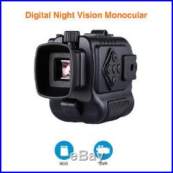 8GB 5X Digital Infrared Night Vision Monocular 850NM Take Photo Video Binocular