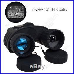 8GB Night Vision Binoculars Blue Infrared Illuminator Video Recording+Power Bank