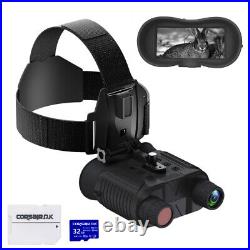 8XZoom Night Vision Goggles Head Mounted Binoculars Infrared Outdoor Hunting NEW