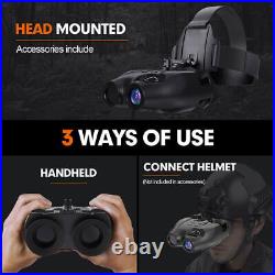 8X Zoom Night Vision Binoculars for Hunting Infrared Digital Head Mount Goggles