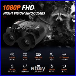 8X Zoom Night Vision Binoculars for Hunting Infrared Digital Head Mount Goggles