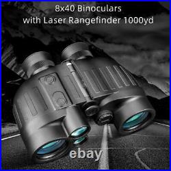 8x40 Night Vision Binoculars HD with Rangefinder Compass 0.42 inch for Hunting