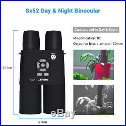 8x52 Optical IR Day Night Vision Digital Binocular Spotting Scope With Bandage