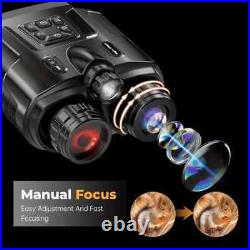 8x 4K Ultra HD Night Vision Binoculars with Tactical Flashlight