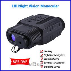 9x21mm Night Vision Monocular With 8GB DVR Scope 850nm For Security Surveillance