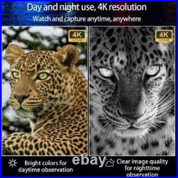 AUSHA 4K Night Vision Binoculars 40MP Camera IR 600m Range with 3 HD Display