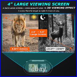 Anyork Night Vision Binoculars with 4 Large Viewing Screen, 1080P Image & Night