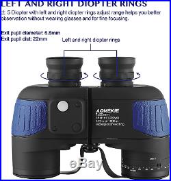 Aomekie 7X50 Binoculars for Adults Waterproof Night Vision Binocular with Case