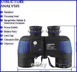 Aomekie 7X50 Binoculars for Adults Waterproof Night Vision Binocular with Case