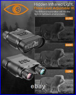 BOBLOV 1080P 4X Digital Night Vision Binoculars Infrared IR 32G Camera 300M UN