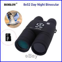 BOBLOV 16GB 8x52 Optical Infrared Night Vision Binocular 335PPI AMP for Hunting