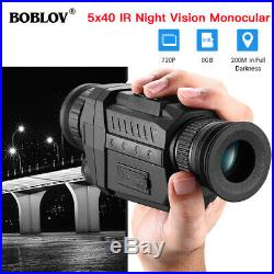 BOBLOV 5X Optical 8GB Digital IR Night Vison Monocular Camera Photograph 3 Modes