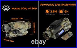 BOBLOV 5x32 Night Vision Monocular Digital Infrared Scope 150-200Yards 16GB