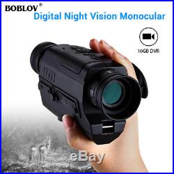 BOBLOV 5x32 Optics 16GB IR Night Vision Monocular Recorder Binoculars Security
