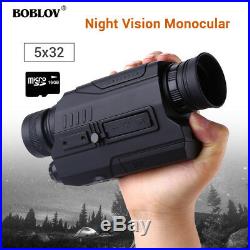 BOBLOV 5x32 Optics 16GB IR Night Vision Monocular Video Camera 200M in the Dark