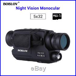 BOBLOV 5x32 Optics 16GB IR Night Vision Monocular Video Camera 200M in the Dark